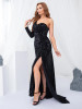 Gorgeous One Shoulder Sequined Gown