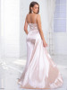 Luxury Rhinestone Sleeveless Satin Dress