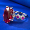 Vintage 8ct Ruby Diamond Ring 