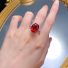 Vintage 8ct Ruby Diamond Ring 