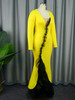 Plus Size Yellow Fringe Dress