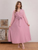 Plus Size Pleated A Line Dress