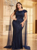 Plus Size O-Neck Applique Dress