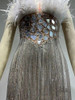 Strapless Mirrored Feather Mini Dress