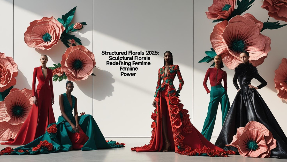  Structured Florals 2025: Sculptural Florals Redefining Feminine Power