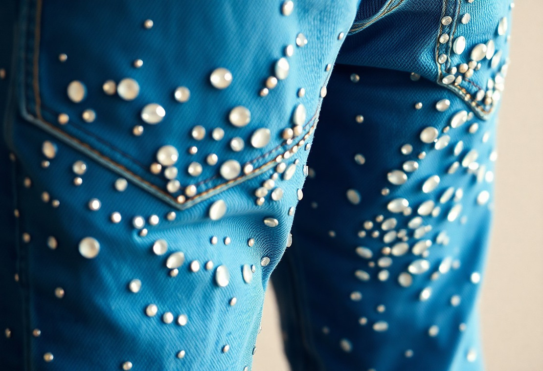 Crystal-Covered Denim - Sparkling Embellishments Redefine Casual Chic Crystal-Covered Denim - Sparkling Embellishments Redefine Casual Chic