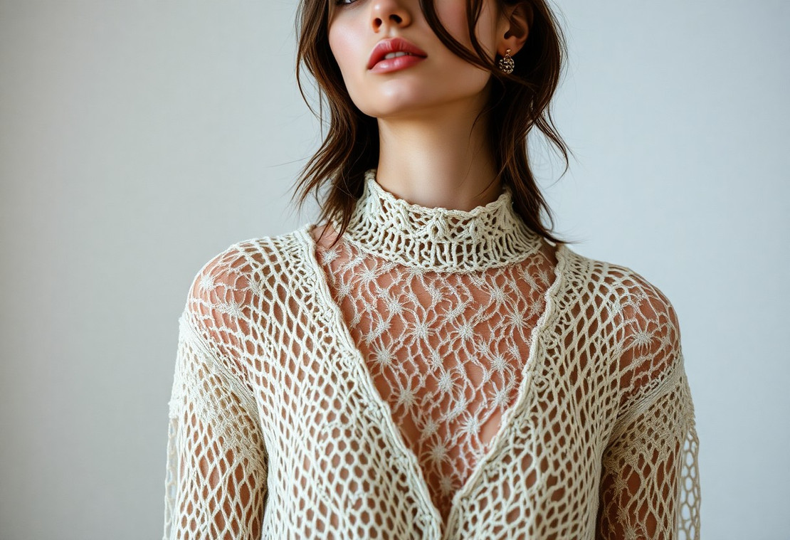 Texture Layering Mastery - Knits, Lace & Sheer Combined Texture Layering Mastery - Knits, Lace & Sheer Combined