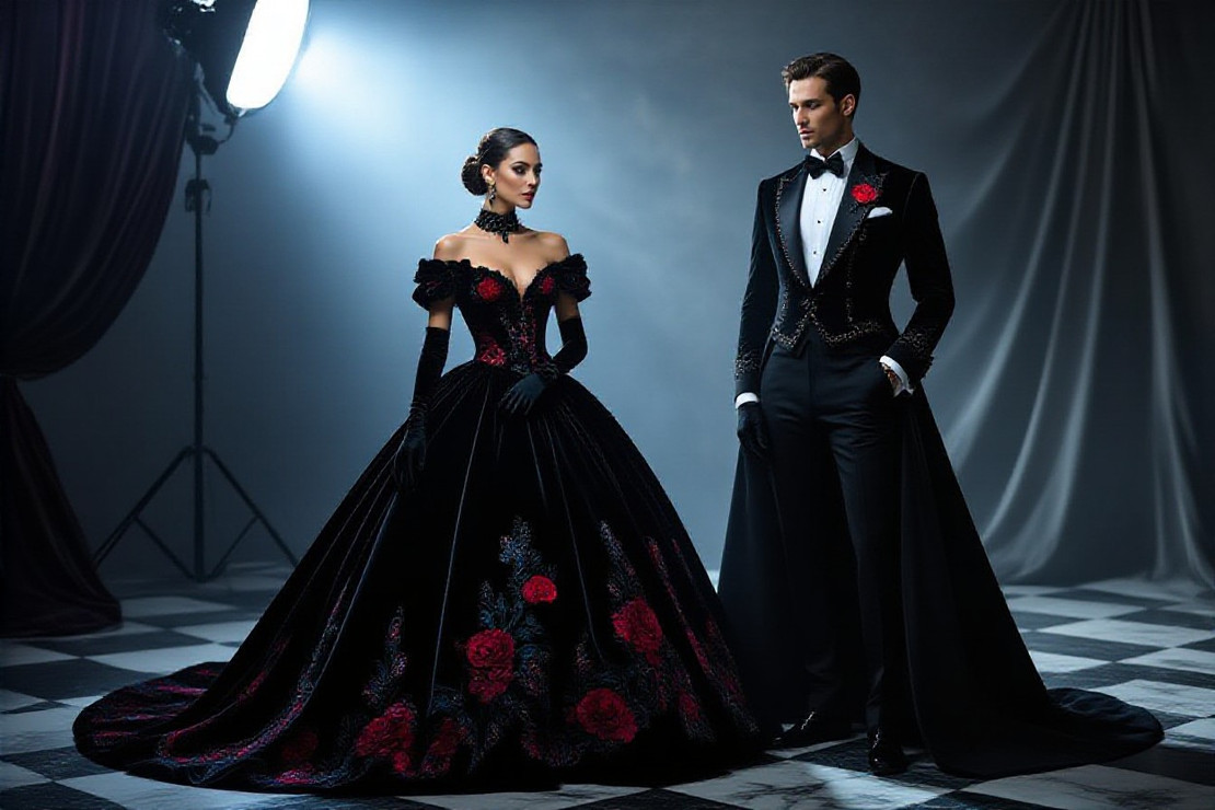 Neo-Romantic Black: Why Dark Florals Are Dominating Eveningwear