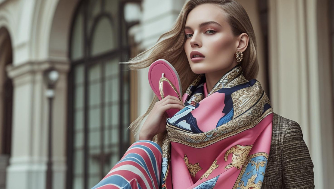 Rosé Masters High-Low Fashion: Flip-Flops & Designer Scarf Steal the Show in Milan Rosé Masters High-Low Fashion: Flip-Flops & Designer Scarf Steal the Show in Milan