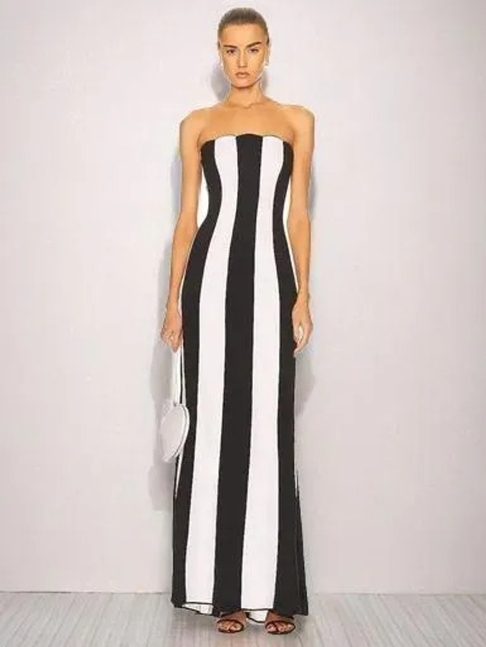 Black and White Stripes Dress 