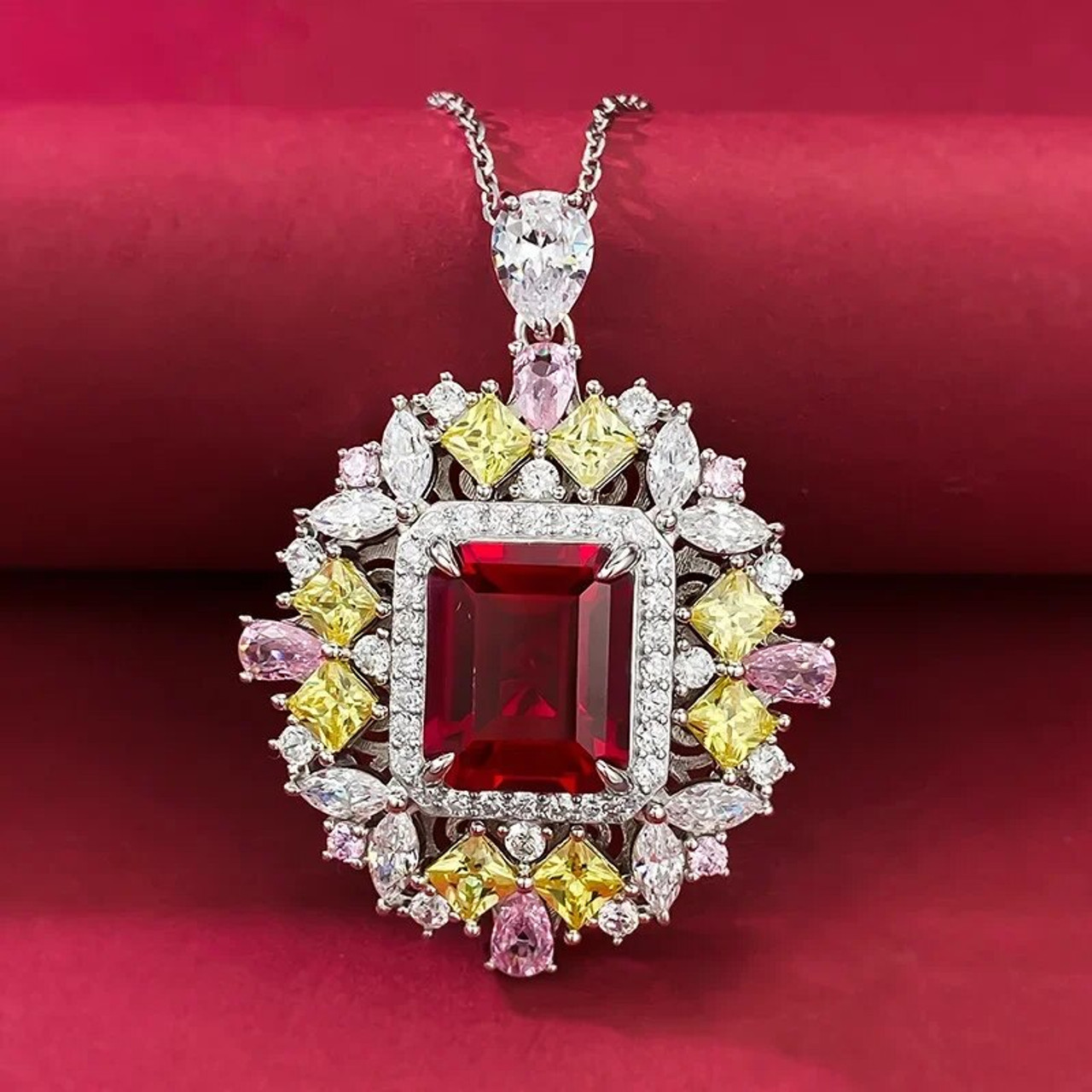 Gorgeous Ruby Red Drop Pendant – Karina Ariana