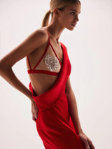 Grrly Grrls Crimson Eclipse Cut-Out Maxi Dress Grrly Grrls Crimson Eclipse Cut-Out Maxi Dress