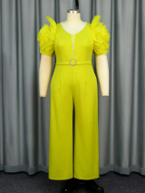 Roselight V-Neck Beaded Jumpsuit