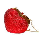  Deluxe Crystal Red Heart Clutch  