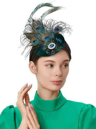 Retro 1920s Peacock Feather Fascinator Retro 1920s Peacock Feather Fascinator
