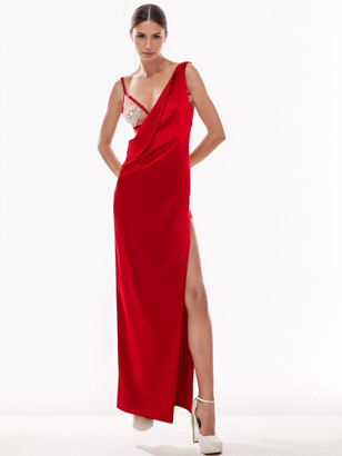 Grrly Grrls Crimson Eclipse Cut-Out Maxi Dress Grrly Grrls Crimson Eclipse Cut-Out Maxi Dress