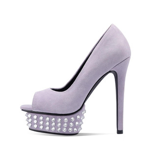  Renegade Rivet Peep-Toe Pumps 