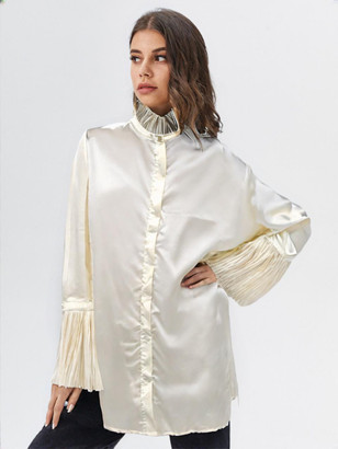 Whispered Pleats Turtleneck Blouse Whispered Pleats Turtleneck Blouse