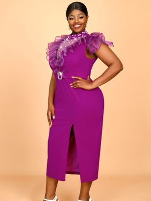 Crimson Amethyst Dress — Plus Size 