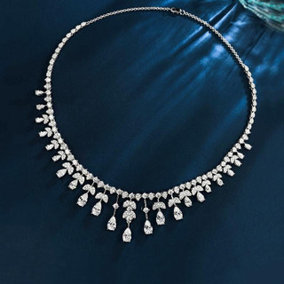 Grrly Grrls Tassels Moissanite Diamond Necklace Grrly Grrls Tassels Moissanite Diamond Necklace