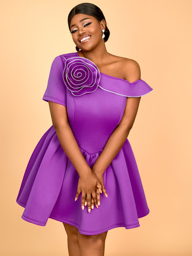 Petal Voltage Dress — Plus Size 