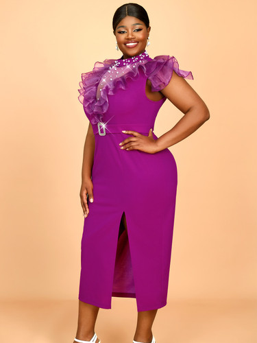 Crimson Amethyst Dress — Plus Size 