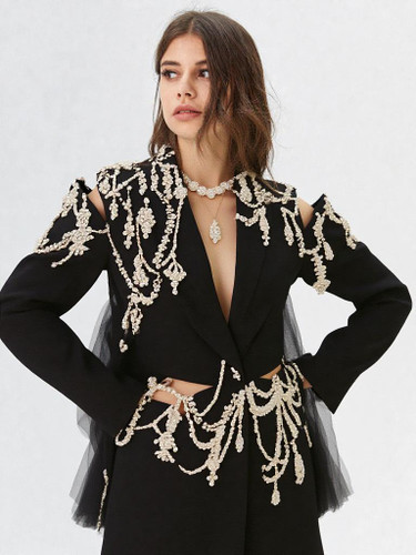 Grrly Grrls Crystal Slash Blazer
 