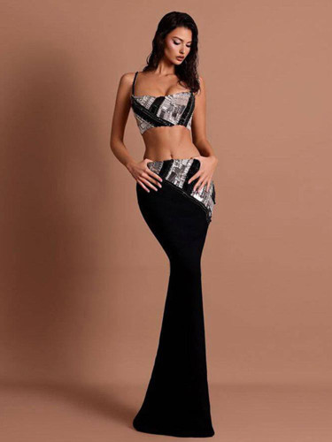 Grrly Grrls Noir Eclipse Gown Set  