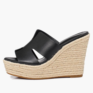Grrly Grrls Strawbound Platform Wedges  