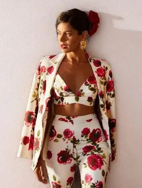 Floral Printed Blazer Set