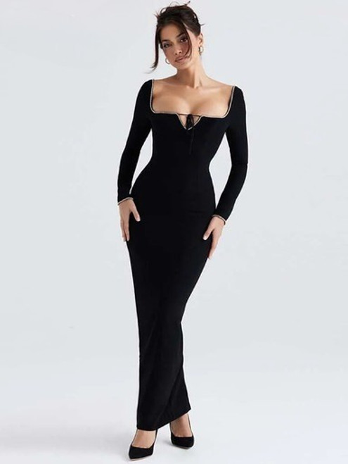 Long Sleeve Diamond Dress