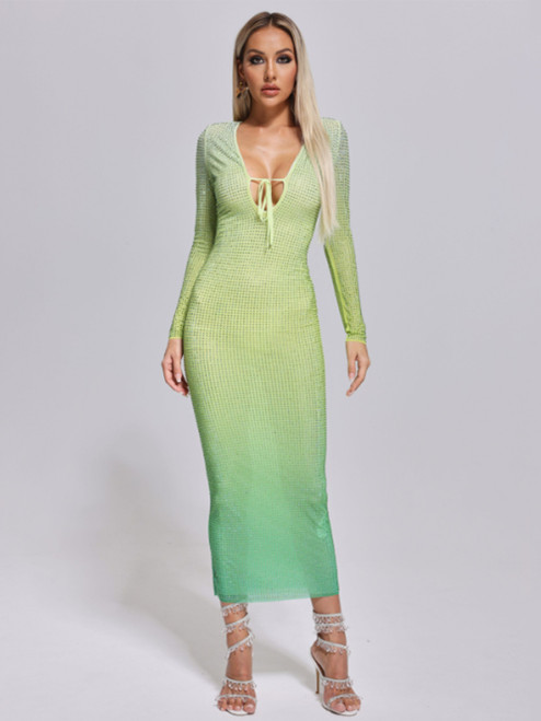 Lime Water Diamond Maxi Dress 