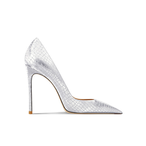 Snake Embossed Stiletto Pumps