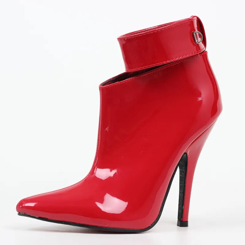 Patent Leather Stiletto Ankle Boots