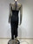 Long Sleeve Crystal Black Midi Dress