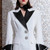 French Cuff White Blazer Dress