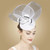 New White Pillbox Fascinator