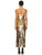  Gold Sequined Backless Slim Dress