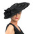 Black Large Flower Fascinator 