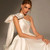 One Shoulder A-Line Satin Wedding Dress