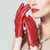 Genuine Leather Red/Black Thin Gloves 