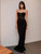 Black Corset+Maxi Dress Set 
