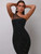 Stunning One Shoulder Feather Midi Dress 