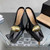 Fish Mouth Metal Buckle Pumps