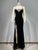 Sleeveless Beaded Velvet Maxi Dress 