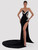 Luxury Crystal Snake Velvet Dress