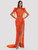 Beaded Tassel Orange Maxi Dress