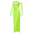 Green Deep V Beaded Maxi Dress