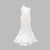 White Embroidered Fishtail Maxi Dress