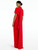 Red  Cape Collar Maxi Dress